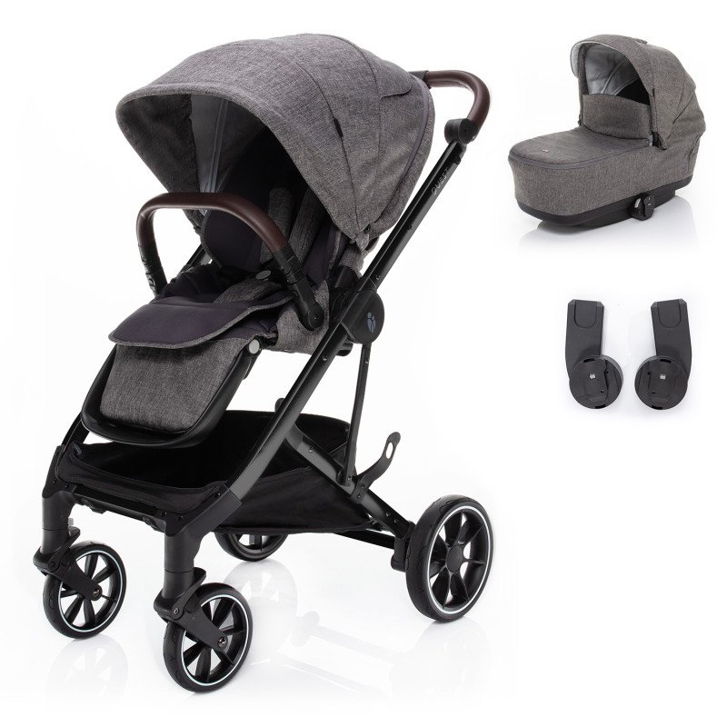Set kočík Quest+ korba+ adaptéry, Tornado Grey/Black