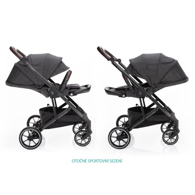 Set kočík Quest+ korba+ adaptéry, Vulcan Black/Black