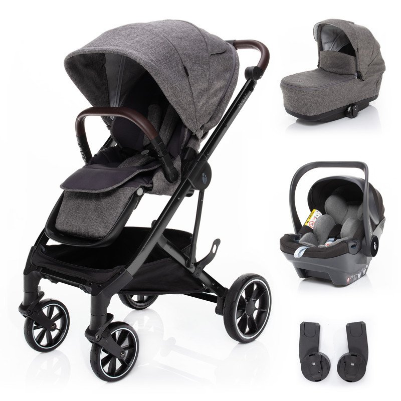 Set kočík Quest+ korba+ adaptéry+ autosedačka, Tornado Grey/Black