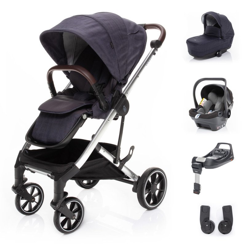 Set kočík Quest+ korba+ adaptéry+ autosedačka+ báza, Midnight Navy/Silver