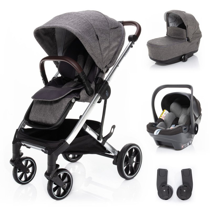 Set kočík Quest+ korba+ adaptéry+ autosedačka, Tornado Grey/Silver