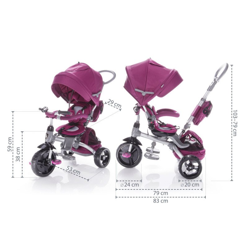 Trojkolka Citigo, Mulberry Pink