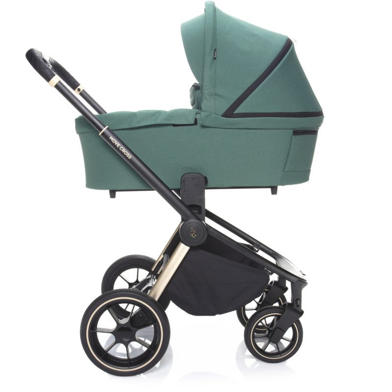 Set kočík Move Cross 2 + korba XL + adaptér, Antique Green/Gold