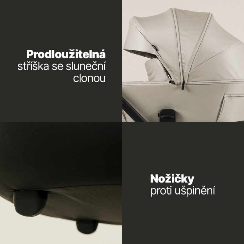 Set športový kočík Move Cross 5 + hlboká korba XL 5 + adaptéry, Shade Grey