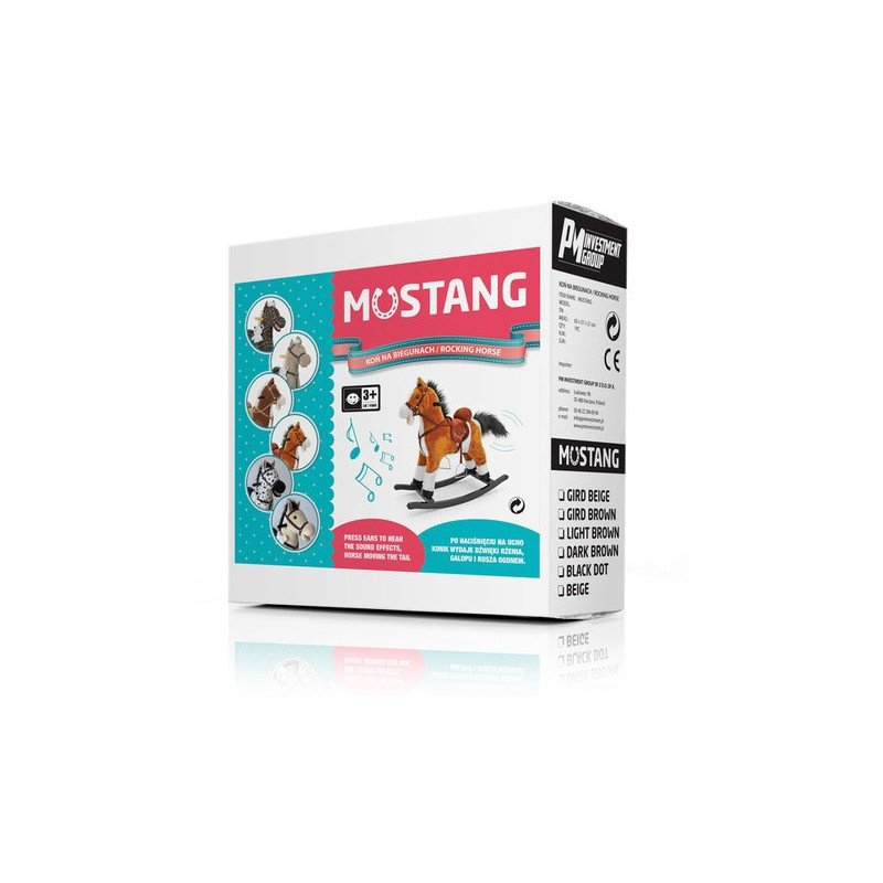 Hojdací koník s melódiou Milly Mally Mustang tmavo hnedý