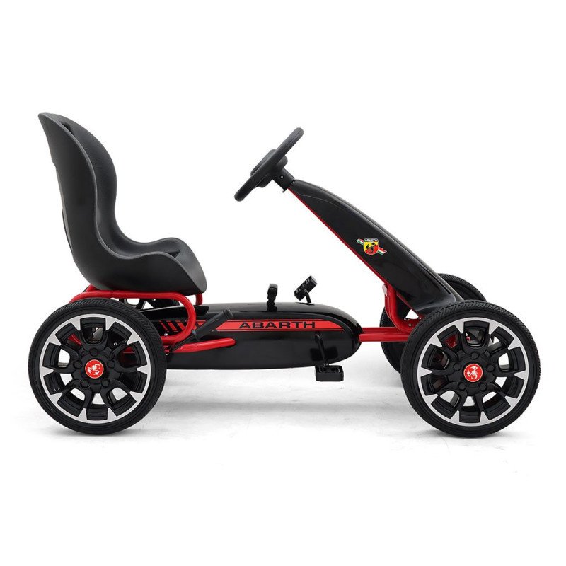 Detská šliapacia motokára Go-kart Milly Mally Abarth černá