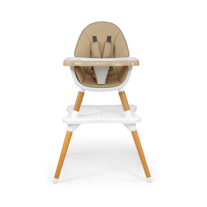 Jedálenská stolička Milly Mally 2v1 Malmo beige