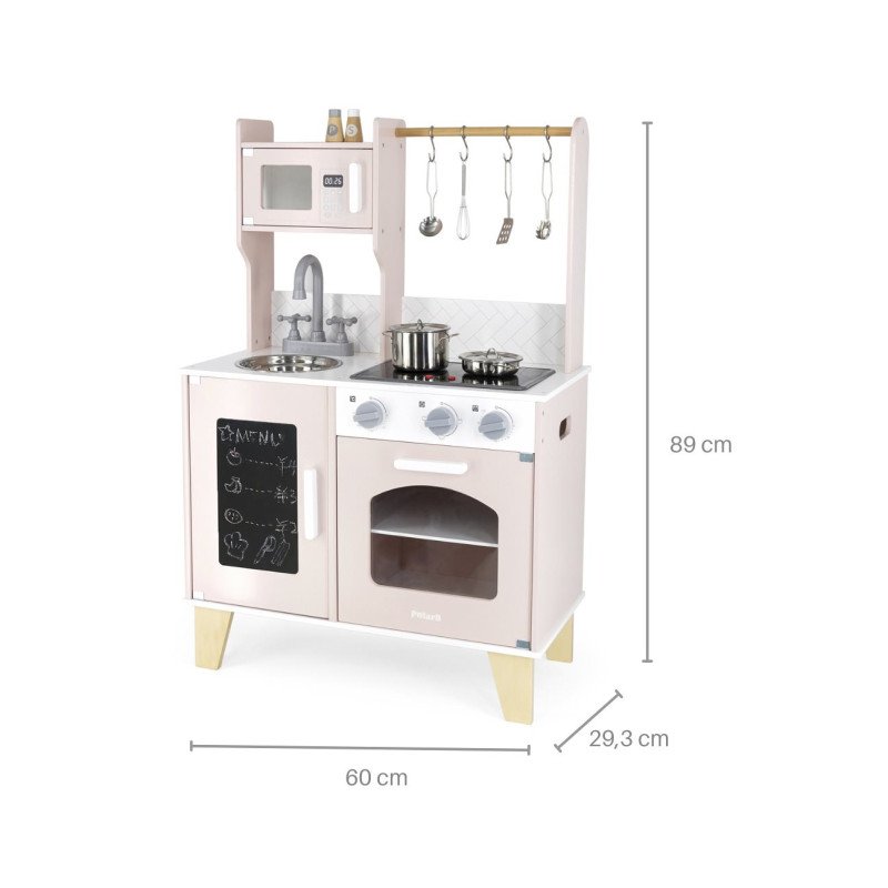 Detská drevená kuchynka Viga ružová