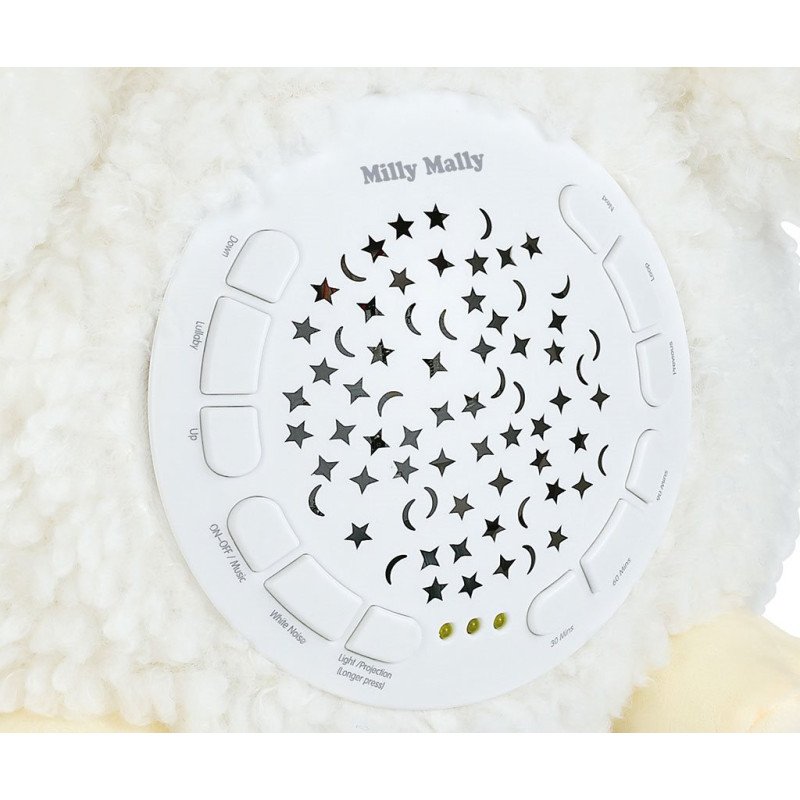 Plyšový zaspávačik ovečka s projektorom Milly Mally