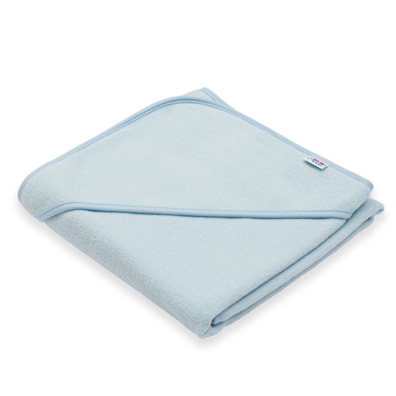 Detská froté osuška s kapuckou New Baby BASIC 80x80 modrá