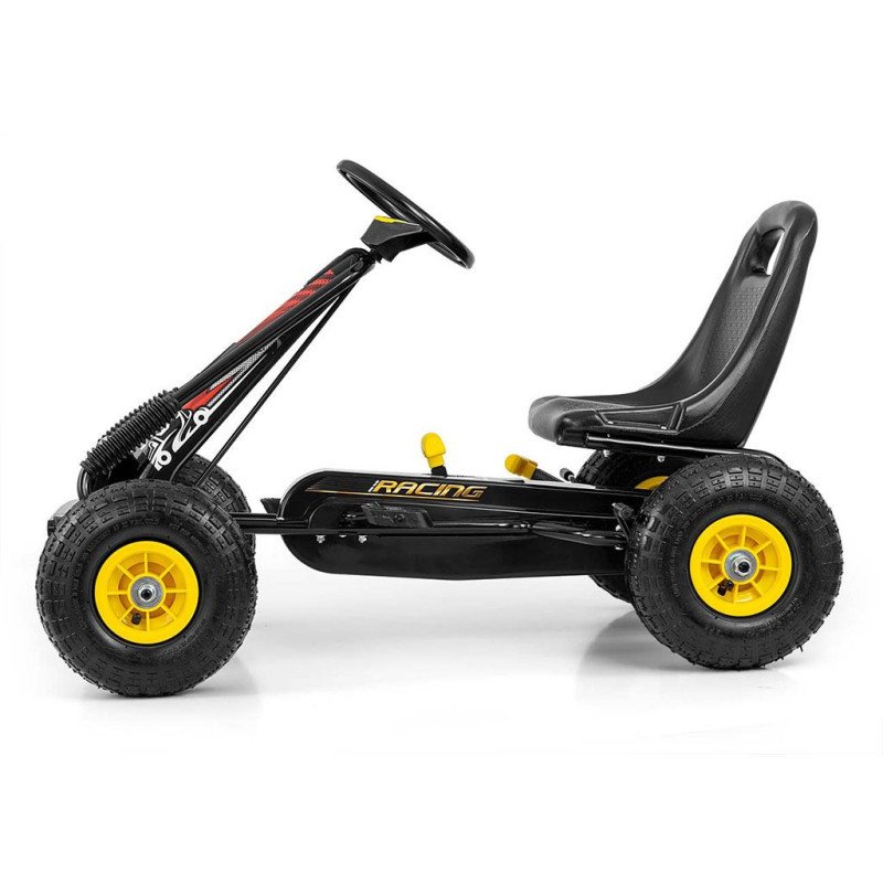 Detská šliapacia motokára Go-kart Milly Mally Thor čierna