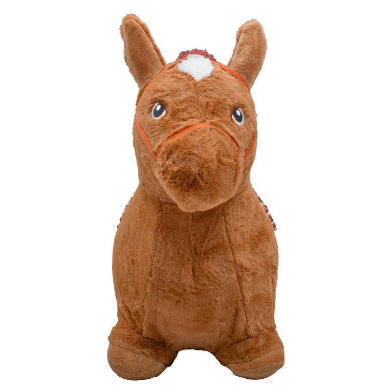 Plyšový skákací koník so zvukom Baby Mix hnedý