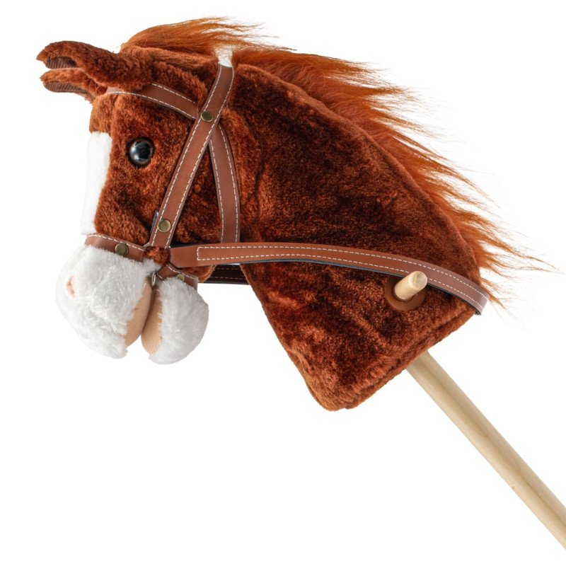 Hobby Horse so zvukom a kolieskami Bruno Baby Mix Brown