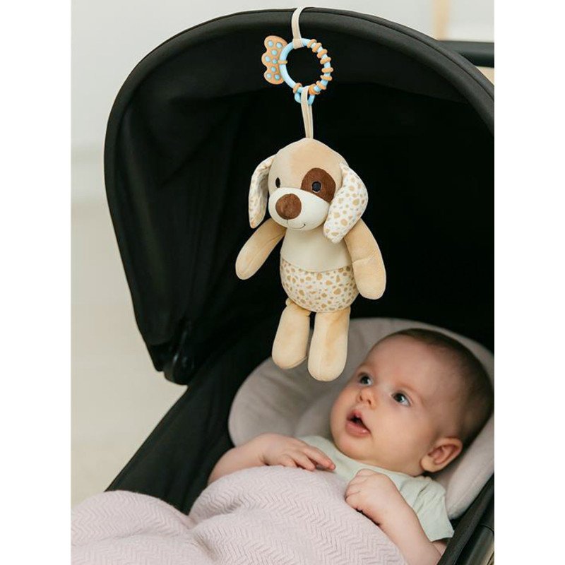 Plyšová hračka s vibráciou Baby Mix psík hnedý