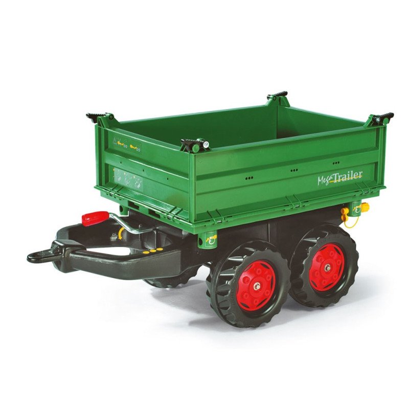 Sklápací 2osý traktorový príves Rolly Toys Mega Trailer zelený