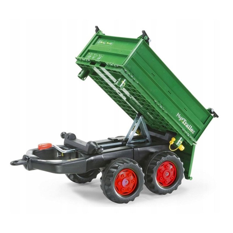 Sklápací 2osý traktorový príves Rolly Toys Mega Trailer zelený