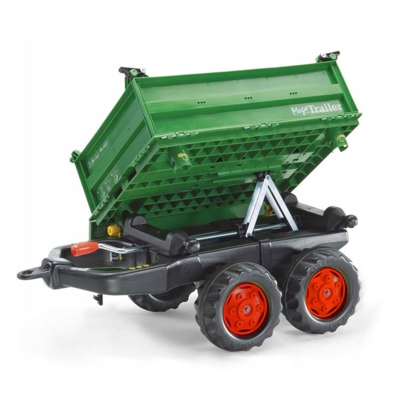 Sklápací 2osý traktorový príves Rolly Toys Mega Trailer zelený