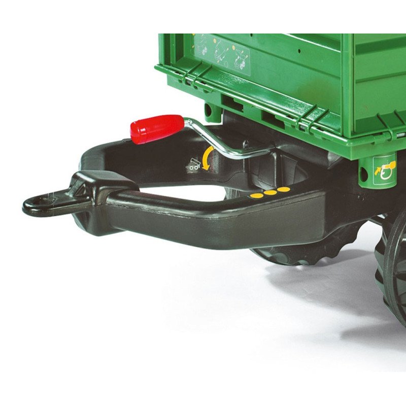 Sklápací 2osý traktorový príves Rolly Toys Mega Trailer zelený