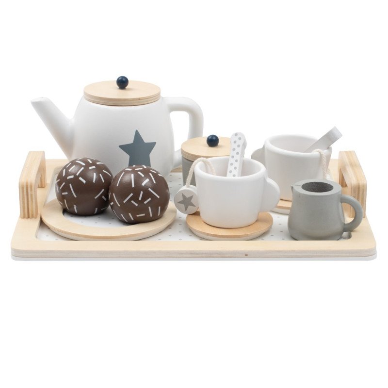 Detská drevená čajová súprava Montessori Baby Mix