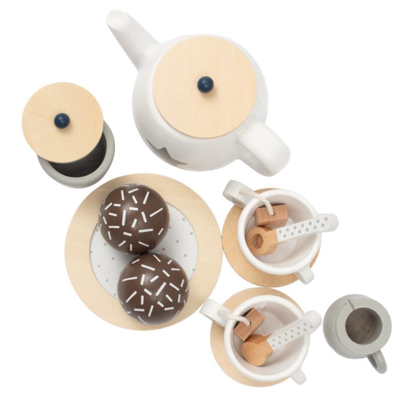 Detská drevená čajová súprava Montessori Baby Mix