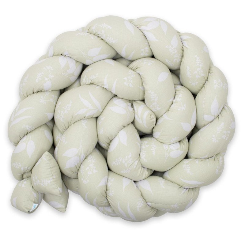 Ochranný mantinel do postieľky vrkoč New Baby Lístie