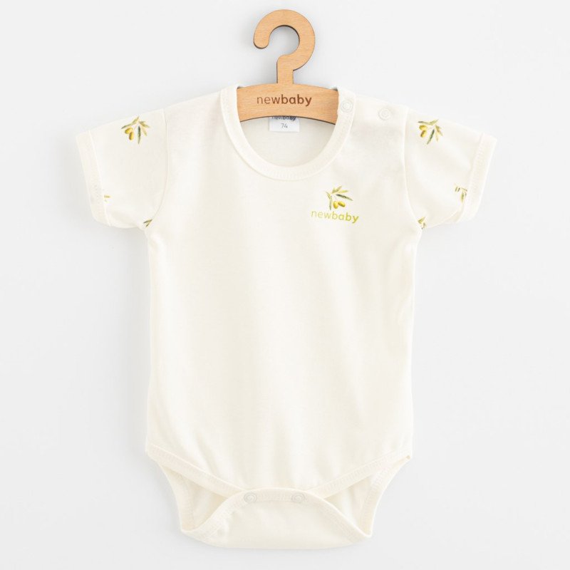 Dojčenské body s krátkym rukávom z organickej bavlny New Baby Olivy