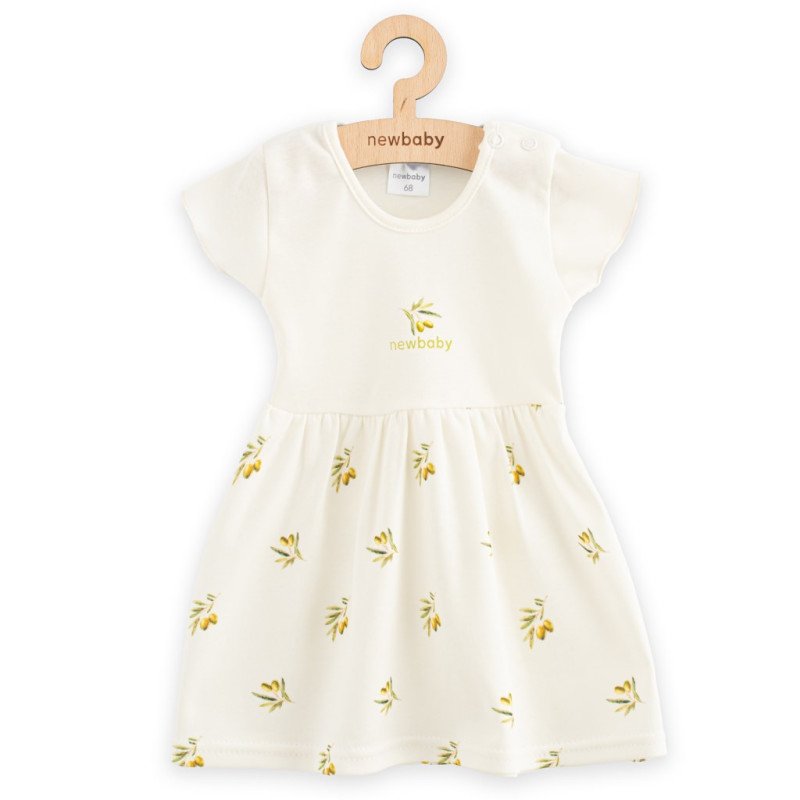 Dojčenské šaty z organickej bavlny s krátkym rukávom New Baby Olivy