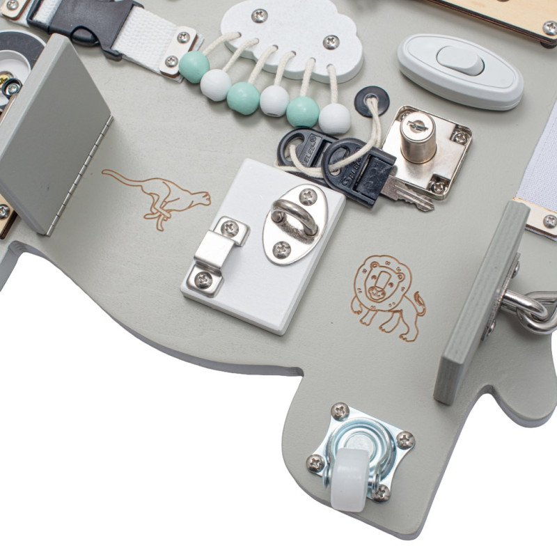 Aktivitná tabuľa Slon Montessori Baby Mix