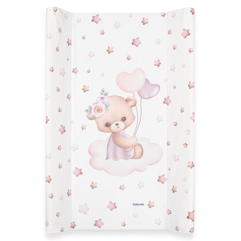 Prebaľovacia podložka Baby Mix Medvedík 47x70cm ružová