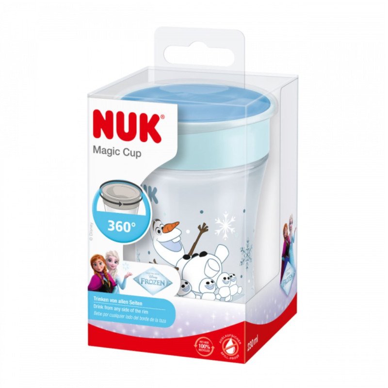 Detský hrnček Mini Magic NUK 360 ° s viečkom Frozen Olaf 230 ml