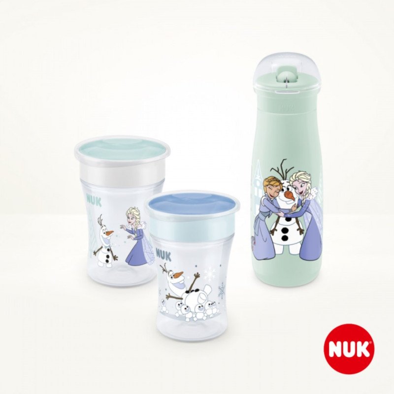 Detský hrnček Mini Magic NUK 360 ° s viečkom Frozen Elsa 230 ml