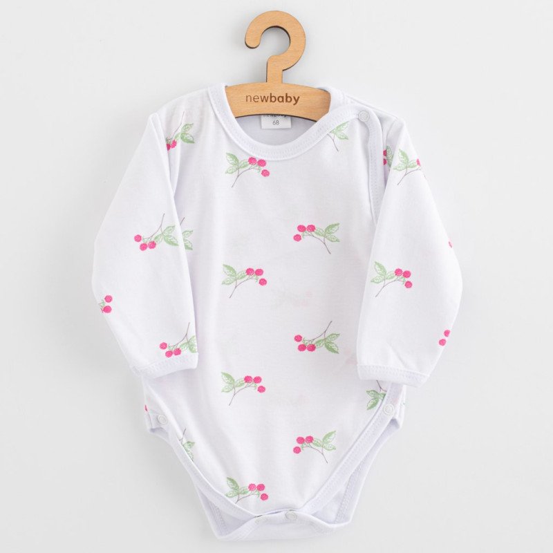 Dojčenské body celorozopínacie New Baby Classic II raspberry