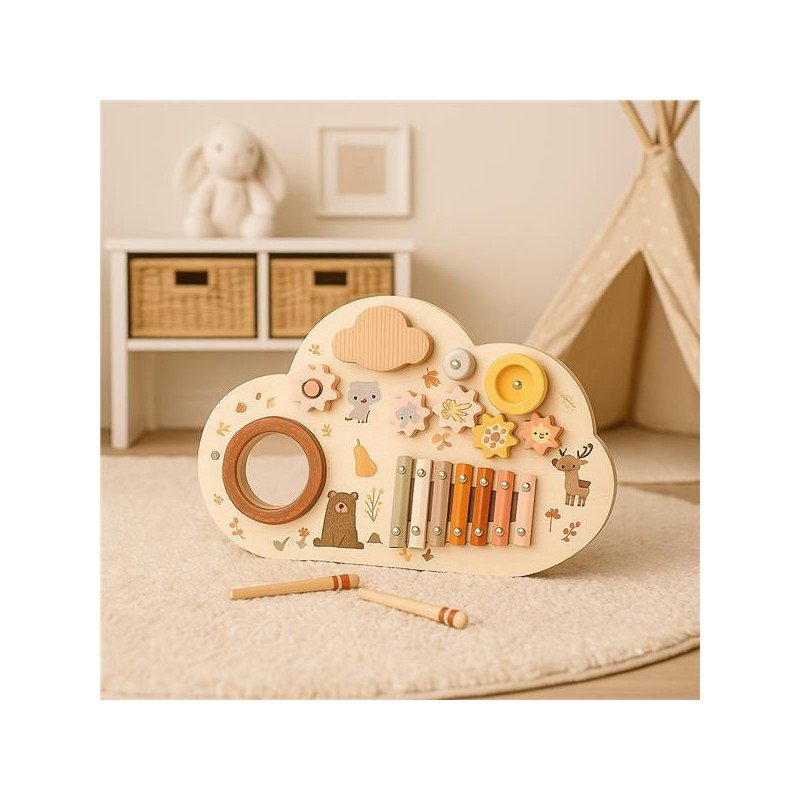 Activity Board Montessori Zvieratká Baby Mix