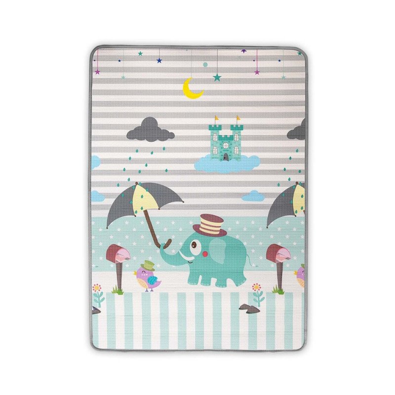 Obojstranná penová podložka Milly Mally Kinder  Digits and Elephant  178x120 cm