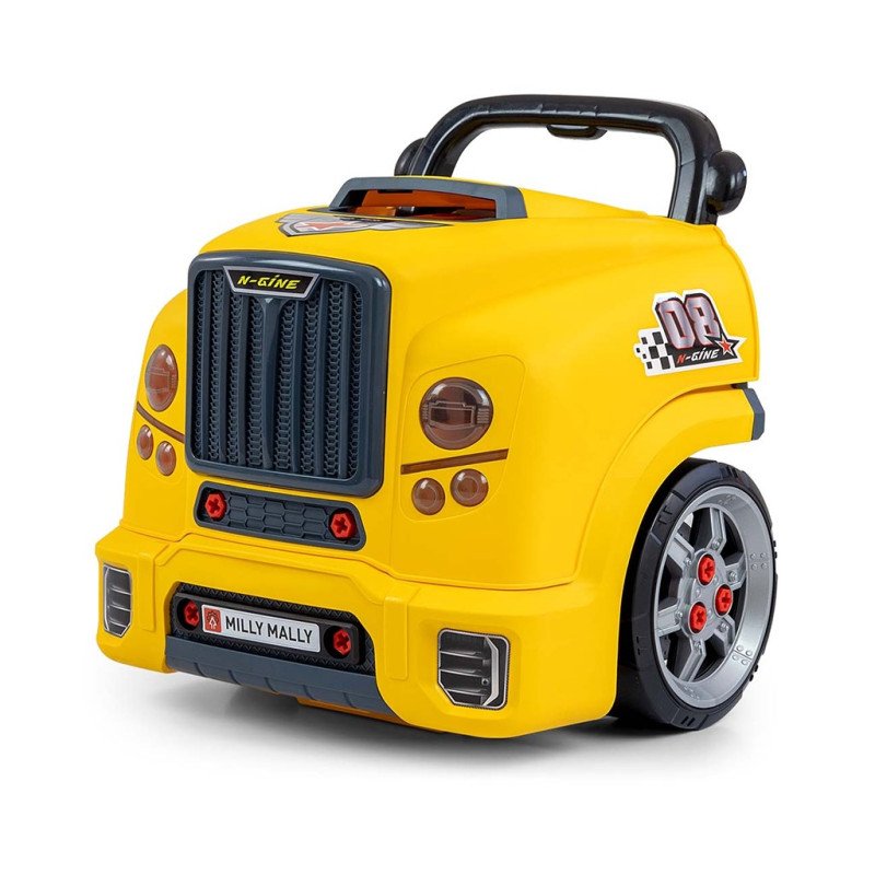 Realistický model prednej časti auta s otváracou kapotou Milly Mally N-GINE yellow