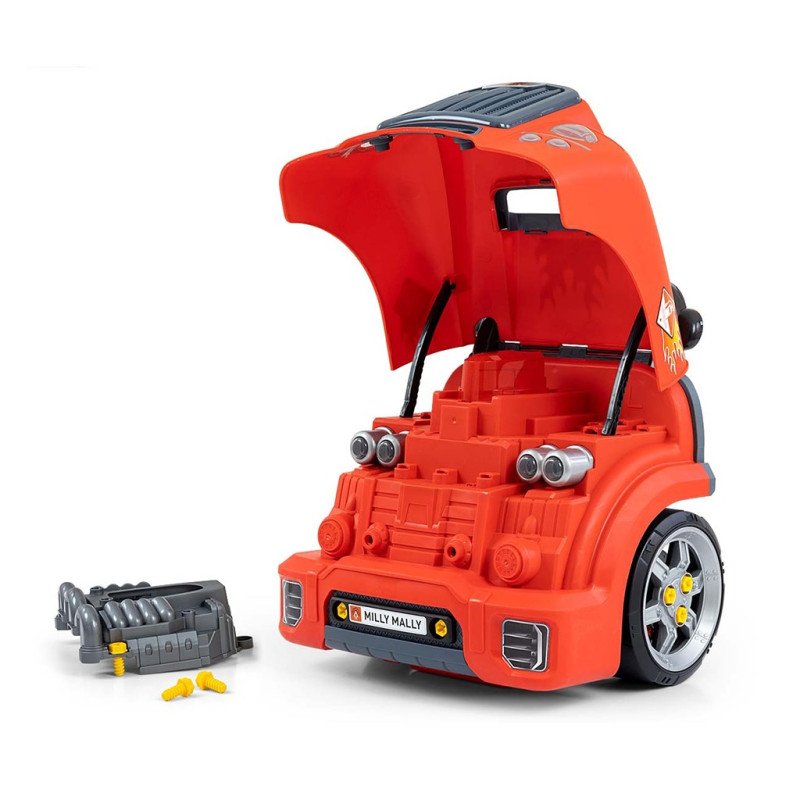 Realistický model prednej časti auta s otváracou kapotou Milly Mally N-GINE red