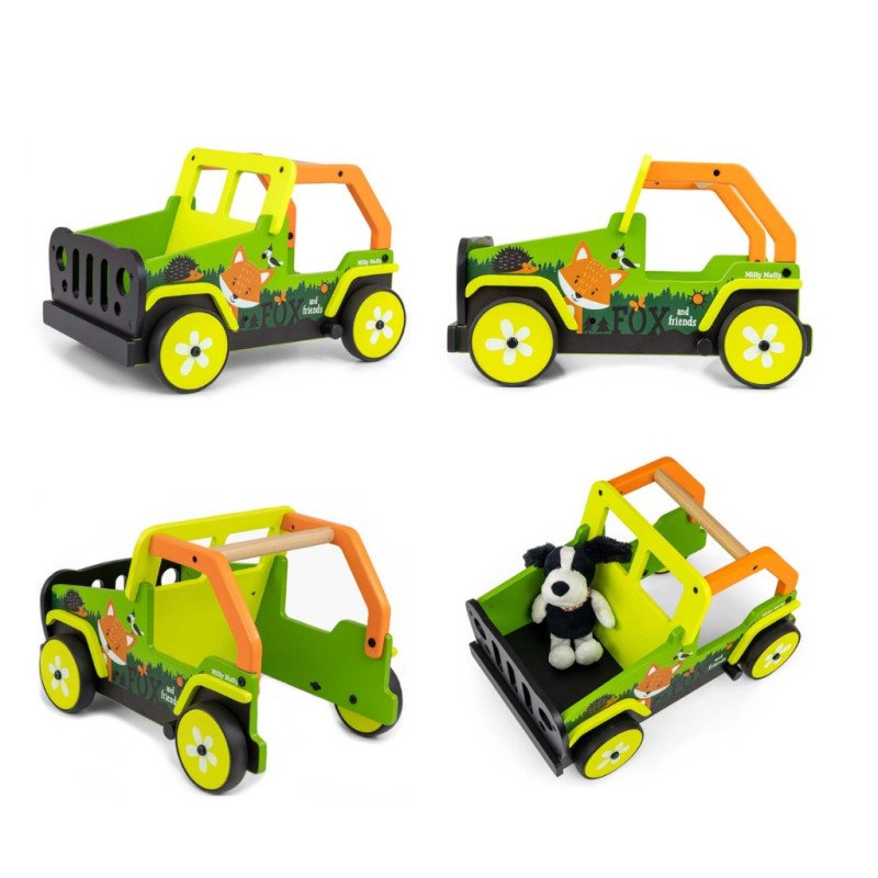 Drevené chodítko Viga Explorer Fox and Friends