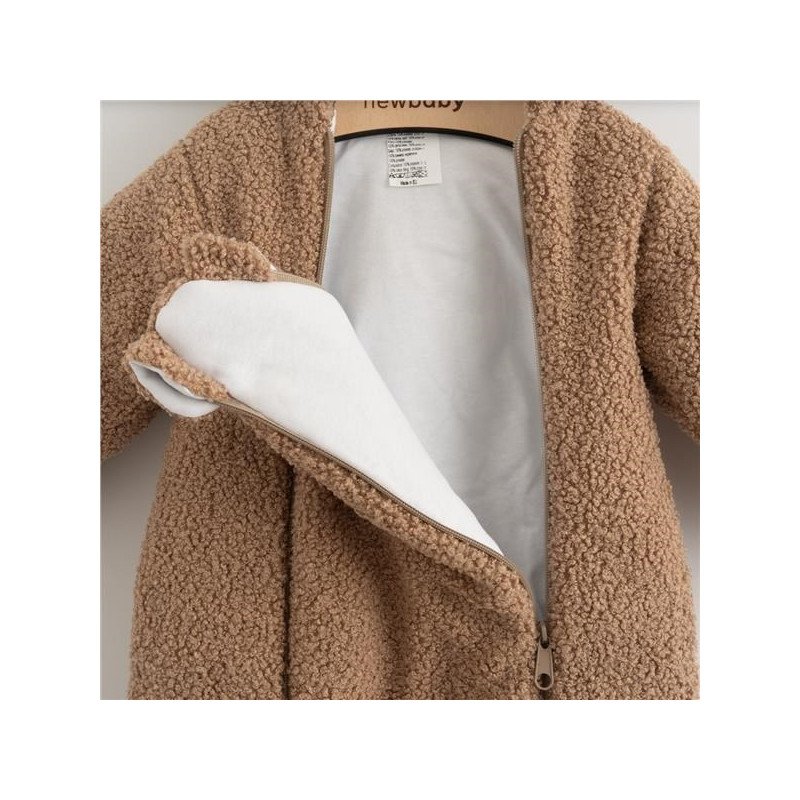 Dojčenský zimný overal bez šľapiek New Baby Teddy Winter