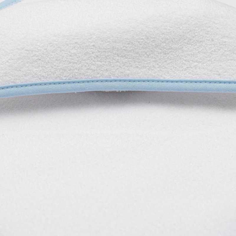 Detská froté osuška s kapuckou New Baby BASIC 80x80 bielo-modrá