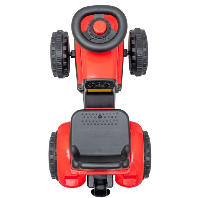 Detské odrážadlo traktor s vlečkou a náradim Baby Mix Benny červený