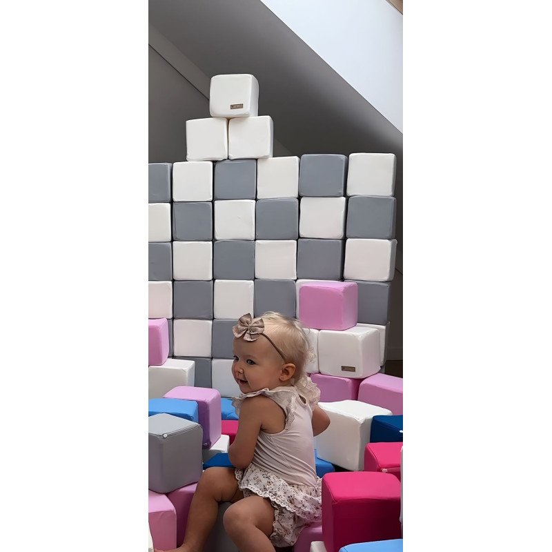 Penové kocky-sada 45 veľkých penových kociek Pyramída uni