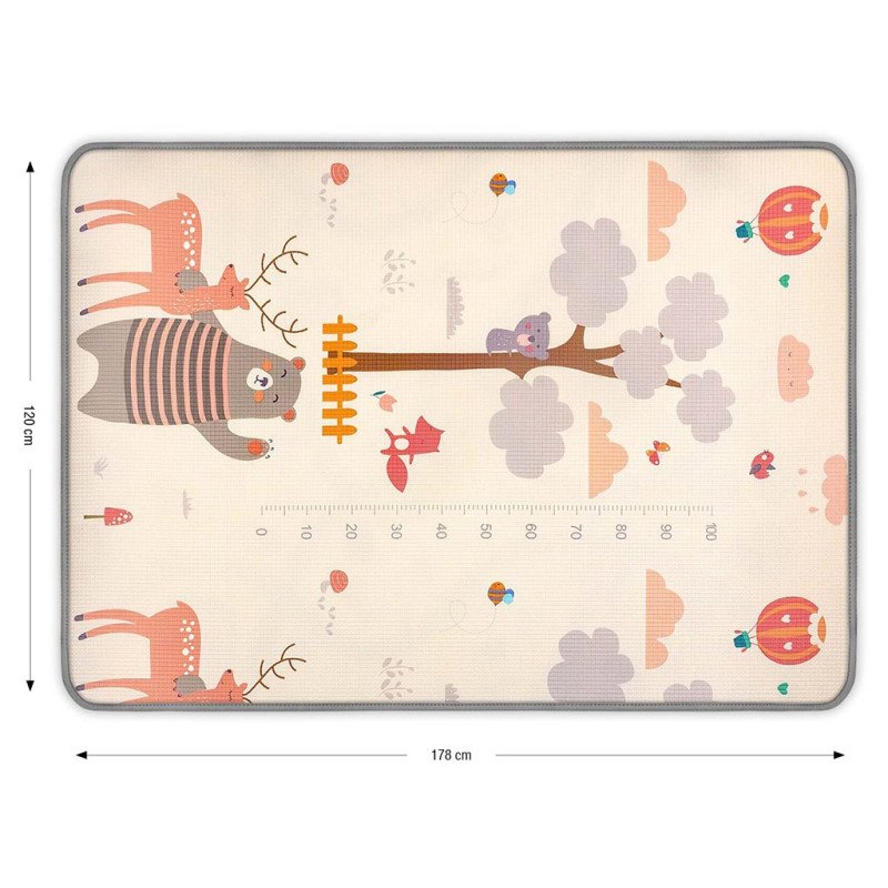 Obojstranná penová podložka Milly Mally Kinder Animals 178x120 cm