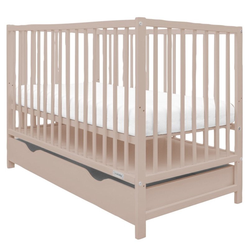 Detská postieľka so šuplíkom New Baby BASIC kašmírová