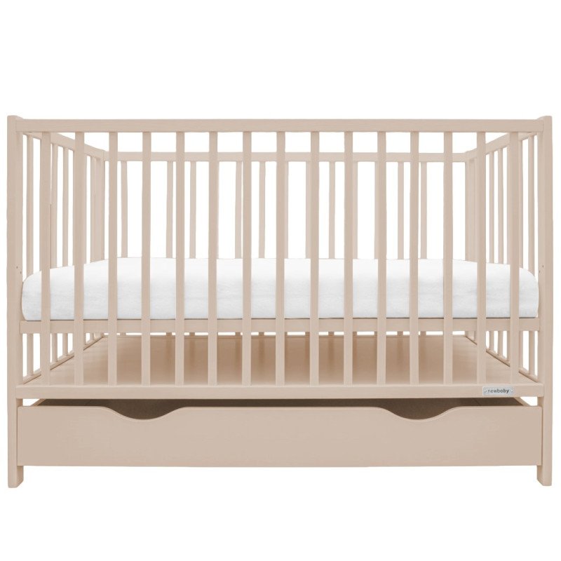 Detská postieľka so šuplíkom New Baby BASIC kašmírová