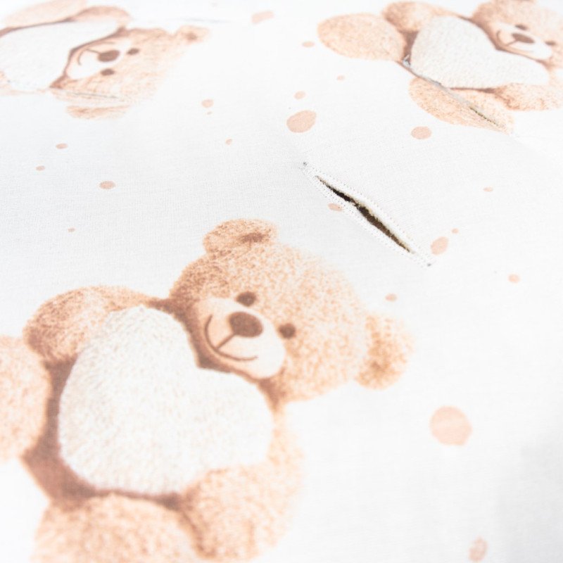 Zateplená zavinovačka do autosedačky New Baby Love Teddy Bear beige