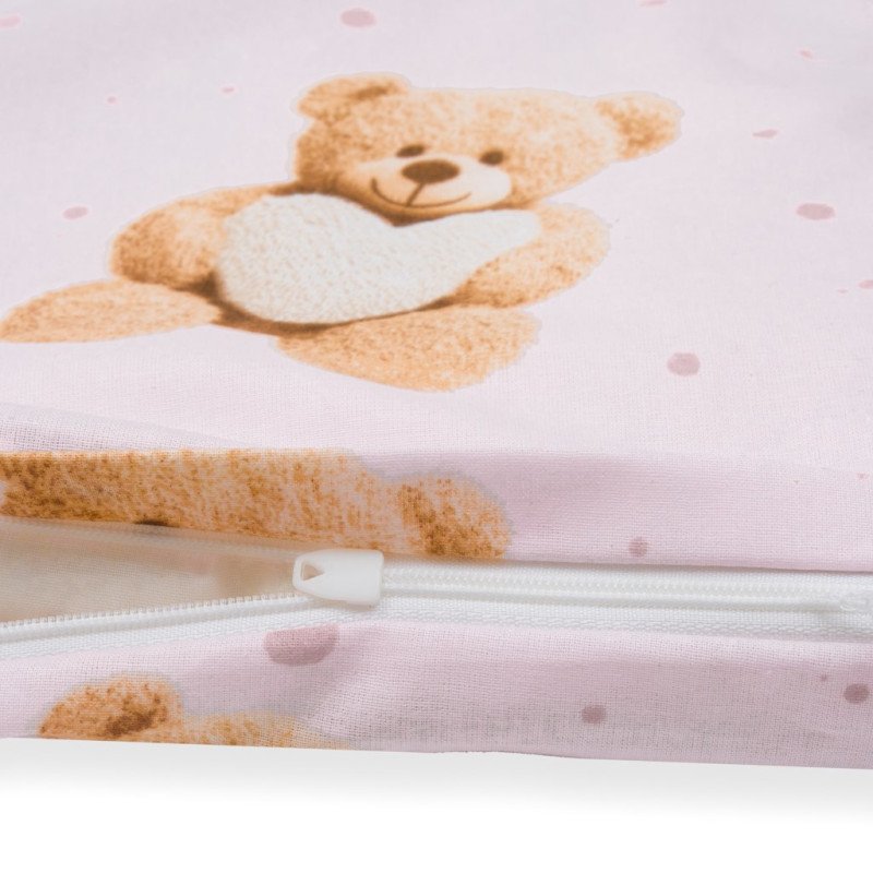 2-dielne posteľné obliečky New Baby Love Teddy Bear 90/120 cm pink