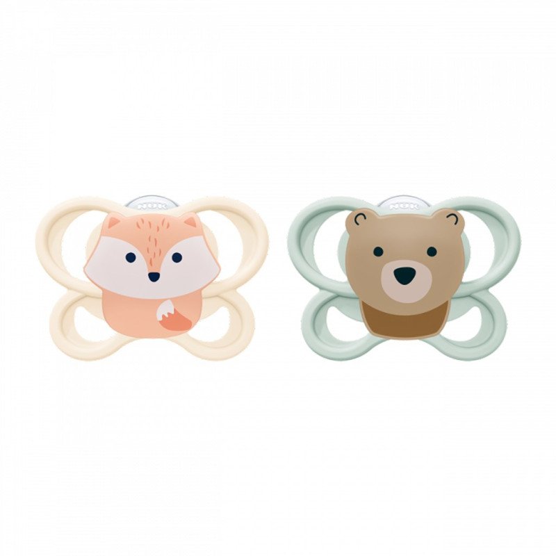 Dojčenský cumlík  NUK Perfect Match Air FOX/BEAR 0-2m 2ks box