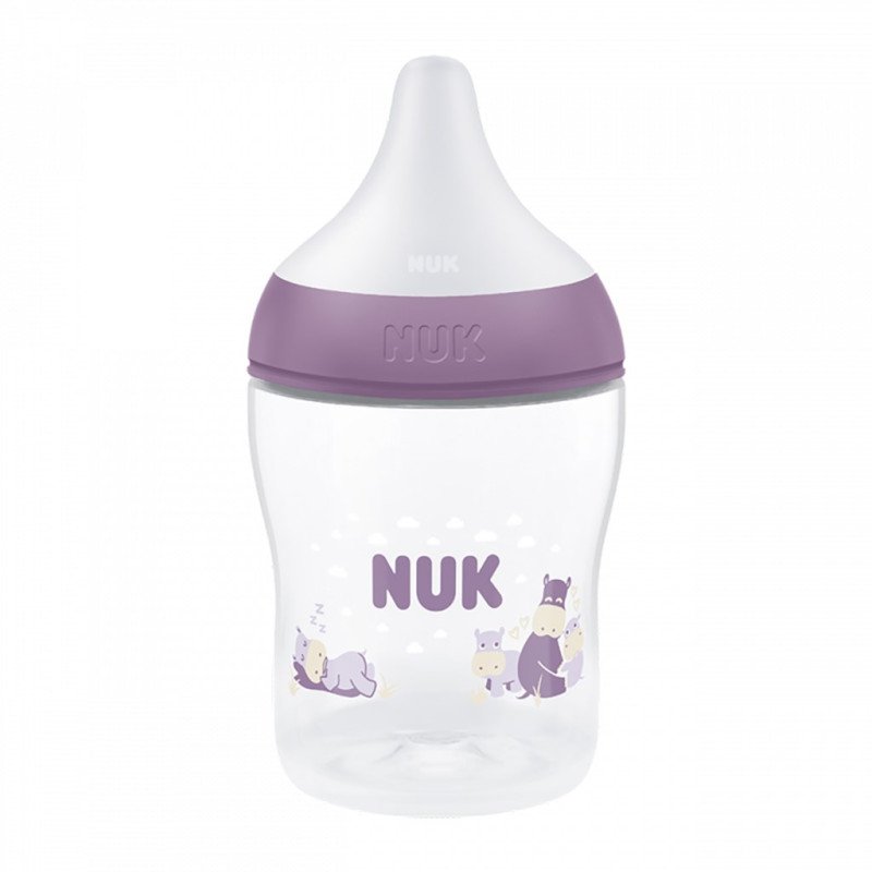 Dojčenská fľaša NUK Perfect Match Temperature Control 150 ml Hippo