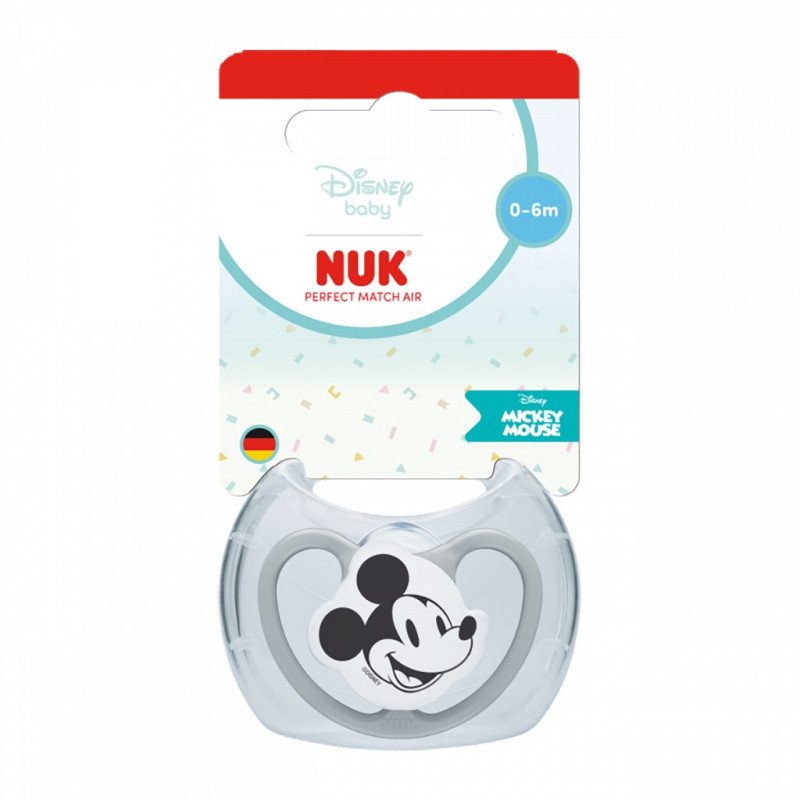 Cumlík NUK Perfect Match Air Disney Mickey Mouse  0–6 mesiacov grey