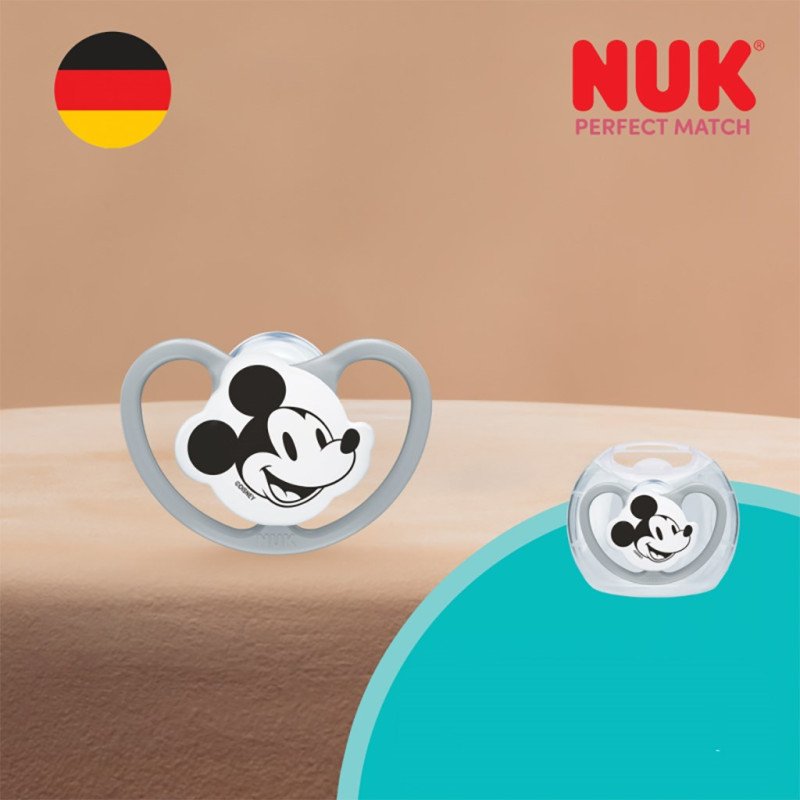 Cumlík NUK Perfect Match Air Disney Mickey Mouse  0–6 mesiacov grey